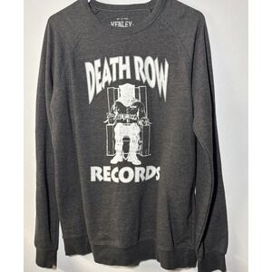 Death Row Records Sweatshirt Men's Large Gray Pullover Venley USA Made Hip